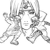 coloriage naruto se bat contre sasuke